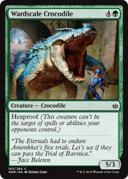 1x Wardscale Crocodile - Foil MTG War Of The Spark NM Magic Foil - Image 1