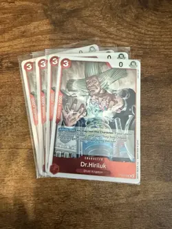 4x Dr. Hiriluk OP08-016 R Two Legends One Piece TCG Playset x4 - Image 1