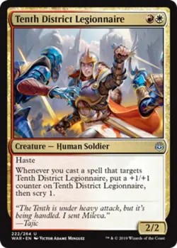 1x Tenth District Legionnaire MTG War Of The Spark NM Magic Regular - Image 1