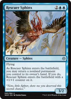 1x Rescuer Sphinx - Foil MTG War Of The Spark NM Magic Foil - Image 1