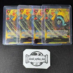 PLAYSET x4 - Crocodile OP14-120 SEC Alt Art One Piece Card Game English NM PSA - Image 1