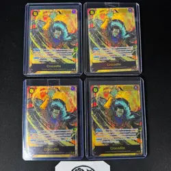 PLAYSET x4 - Crocodile OP14-120 SEC Alt Art One Piece Card Game English NM PSA - Image 2