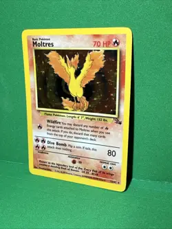 Pokemon 1999 Moltres Fossil Holo Card Unlimited 12/62 Rare WOTC - Image 2