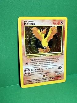Pokemon 1999 Moltres Fossil Holo Card Unlimited 12/62 Rare WOTC - Image 3