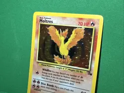 Pokemon 1999 Moltres Fossil Holo Card Unlimited 12/62 Rare WOTC - Image 5