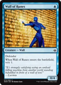 1x Wall of Runes - Foil MTG War Of The Spark NM Magic Foil - Image 1
