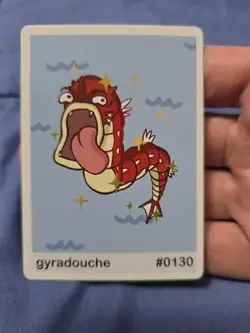 Pokemon Fan Art Card Pookiemoot Gyradouche Gyarados #0130 Derp - Image 2