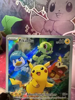 Pokemon Pikachu Scarlet & Violet Black Star Promo Card - Image 3