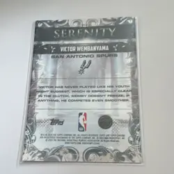 Topps 2025-26 Chrome Serenity Victor Wembanyama SY-1 San Antonio Spurs NBA - Image 2