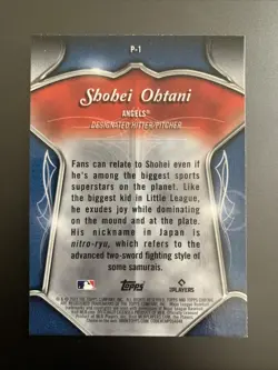 SHOHEI OHTANI 2022 Topps Chrome Pinstriped Club Plaques P-1 - Image 2