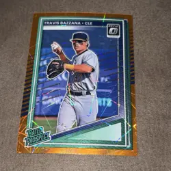 2025 Donruss Baseball Optic #131 Travis Bazzana Orange Velocity Prizm Guardians! - Image 1