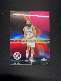 2025-26 Topps Chrome James Harden Activators Pink Refractor /399 Clippers AC-8 - Image 1