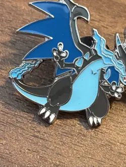 Official Nintendo Pokemon TCG 2014 Mega Charizard X Blue Enamel Collectors Pin - Image 3