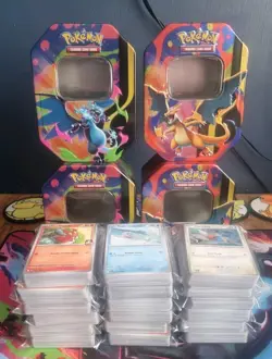 1,000 Pokemon Cards Joblot Bulk (4 Tins Included) Common Bulk [No Energies] - Image 1