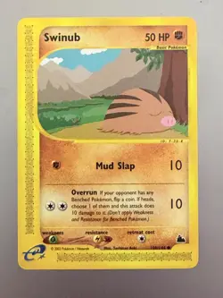 2003 Pokemon Swinub 108/144 Skyridge Regular and RARE EX-MT and Never Played - Image 1