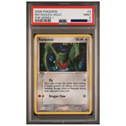 2006 POKEMON POP SERIES 1 #3 RAYQUAZA-HOLO PSA 9 - Image 1