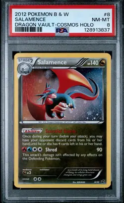 Salamence 8/20 PSA 8 BW Dragon Vault Promo Cosmos Holo Rare Pokemon Card ISL - Image 1