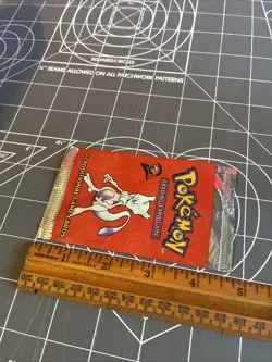 Vintage 1999 Pokemon TCG Base Set 2 Mewtwo Empty Booster Pack Wrapper - Image 4