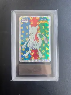 ARS 9 Pokemon Carddass Topsun Mewtwo Original Series Block Prism Holo 1997 Japan - Image 1