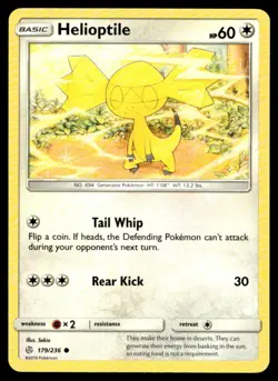 Helioptile Common SM Cosmic Eclipse 179/236 Moderately Played Buy 10 Get 10 Free - Image 1