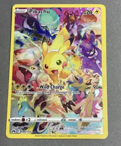 Pokemon Holo Full Art Pikachu 160/159 Secret Rare Crown Zenith - Image 1