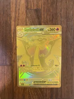 Gold Mega Charizard X EX 130/094 - English - Pokemon Phantasmal Flames - Image 1