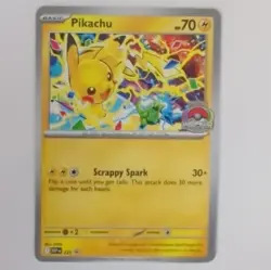 Pokemon Pikachu Promo 225 World Championships 70 HP Scarlet & Violet Scrappy Sp… - Image 1