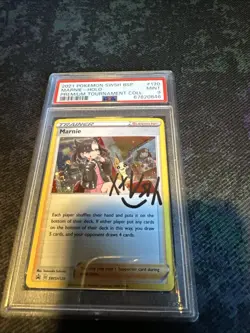 2021 Pokemon Marnie Holo SWIRL 120 Promo PSA 9 Premium Trainer Collection - Image 4