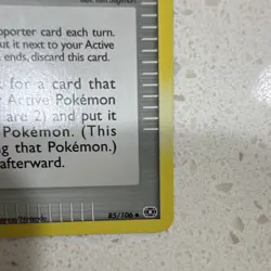 Pokemon Wally's Training EX Emerald Holo Uncommon Trainer 85/106 2005 English LP - Image 4