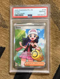 2025 POKEMON PFL EN-PHANTASMAL FLAMES ULTRA RARE #118 DAWN PSA 10 GEM MINT 10 - Image 1