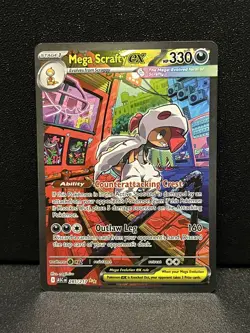 Mega Scrafty EX 285/217 Special Illustration Rare Ascended Heroes Pokemon - NM - Image 1