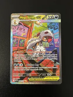 Mega Scrafty EX 285/217 Special Illustration Rare Ascended Heroes Pokemon - NM - Image 2