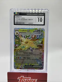 Leafeon ex 006/131 2025 Pokemon Prismatic Evolutions Holo CGC Gem Mint 10 - Image 1