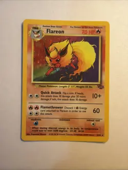 Pokemon TCG 1999 Flareon Jungle 3/64 Holo Unlimited Holo Rare - Mod Play - Image 1