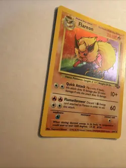 Pokemon TCG 1999 Flareon Jungle 3/64 Holo Unlimited Holo Rare - Mod Play - Image 2