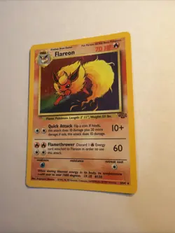 Pokemon TCG 1999 Flareon Jungle 3/64 Holo Unlimited Holo Rare - Mod Play - Image 3