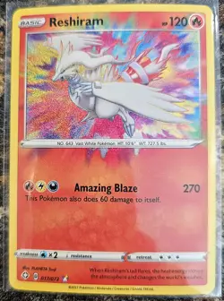 Pokemon 2021 Shining Fates Reshiram 17 NM or better - Image 1