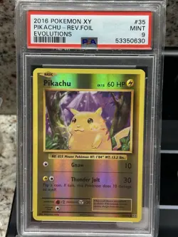 2016 Pokemon Pikachu Evolutions Reverse Holo 35/108 PSA 9 - Image 1