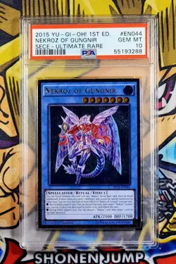Yu-Gi-Oh! NEKROZ OF GUNGNIR 1st Ed SECE-EN044 PSA 10 Ultimate Rare GEM MINT - Image 1