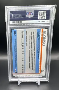 2019 Topps Chrome Pete Alonso Rookie #204 PSA 10 New York Mets Baseball Card RC - Image 2