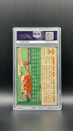 Topps 1954 Yogi Berra #50 PSA 3 New York Yankees Baseball Card White Back - Image 2