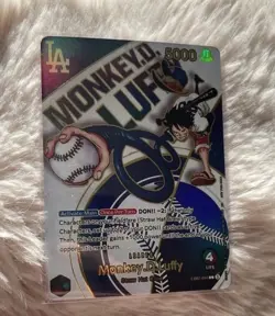 One Piece Card LA Dodgers Luffy Promo Card Unused for ※Proxy Card for Display - Image 1