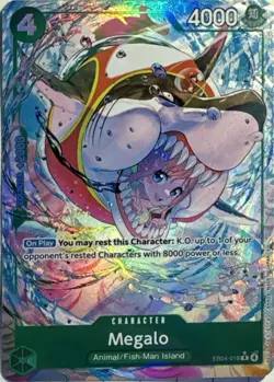 Megalo (Alternate Art) EB04-018 Rare The Azure Sea's Seven Foil Near Mint - Image 1