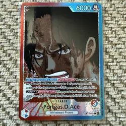 PORTGAS.D.ACE 2025 ONE PIECE CARRYING WILL ALT ART LEADER #OP13-002 - Image 1