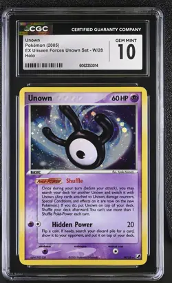CGC 10 GEM MINT Unown 2005 EX Unseen Forces Unown Set W/28 Holo Pokemon Card psa - Image 1