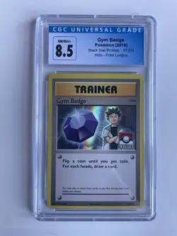 Pokemon Gym Badge #XY203 Pokemon League Black Star Promo 2017 - CGC 8.5 - Image 1