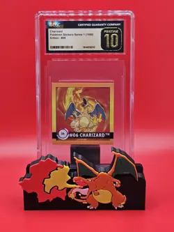 CGC Pristine 10 Charizard Vintage 1999 Pokemon Artbox Sticker Series 1: POP 5!🔥 - Image 1