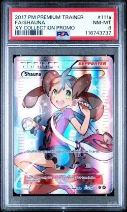 Pokemon Shauna #111a/124 (XY Premium Trainer Collection) Full Art Promo - PSA 8 - Image 1