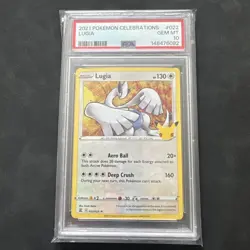Pokemon TCG Lugia 022/025 Celebrations Holo Rare Card PSA 10 GEM MT - Image 1