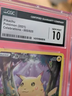 Pokemon Pikachu TCG Celebrations Card 005/025 25th Anniversary | CGC Gem Mint 10 - Image 2